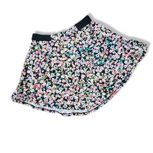 Floral Print A-line Circle Skater Mini Skirt